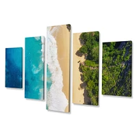 Sea and Beach Turquoise Water 5 Canvas Wall Art Print