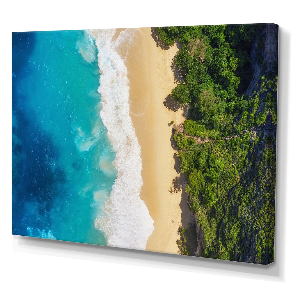 Sea and Beach Turquoise Water Canvas Wall Art Print