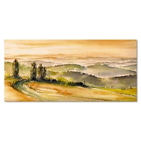 Landscape with Vineyards  Canvas Wall Art Print