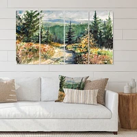 with Road Mountains 5 Canvas Wall Art Print