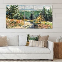 with Road Mountains 5 Canvas Wall Art Print
