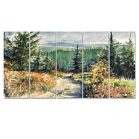 with Road Mountains 5 Canvas Wall Art Print