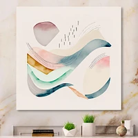 Multi-Color Pastel Waves Wall Art