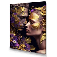 Loving Couple Floral Design I Wall Art