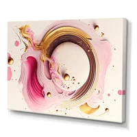 Pink Watercolor Circular Abstract Wall Art