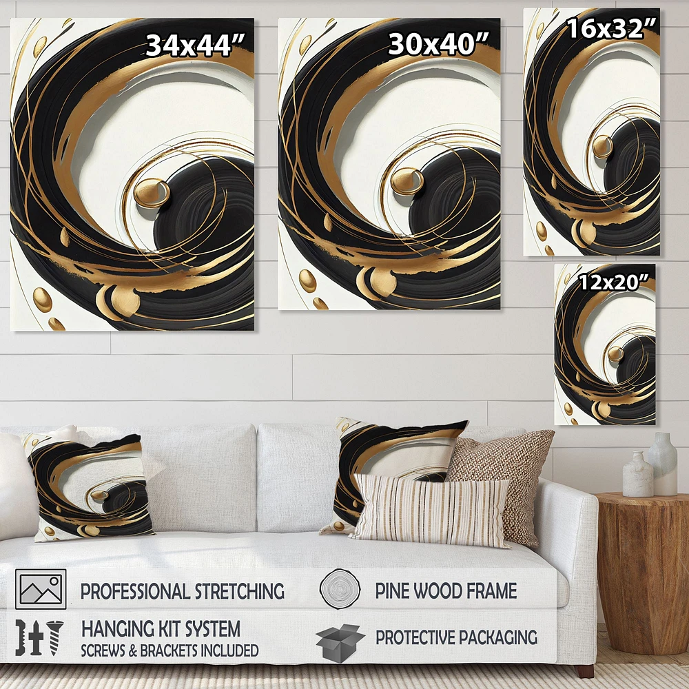 Gold Glamour Circle Wall Art