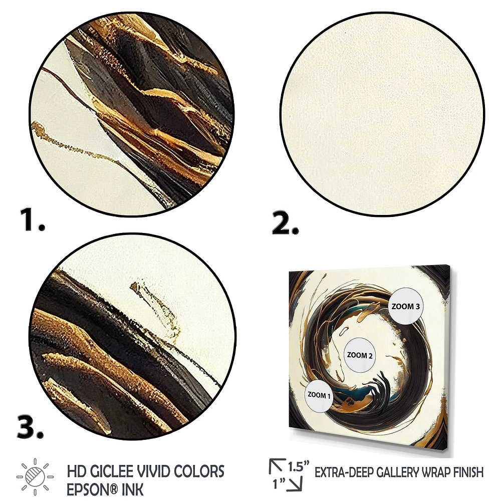 Gold Glamour Circle 1 Wall Art
