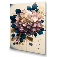 Deep Pink Dahlia Floral Design I Wall Art