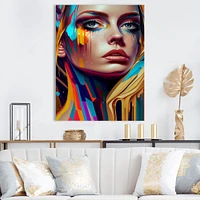 Vibrant Creative Woman Portrait VI Wall Art