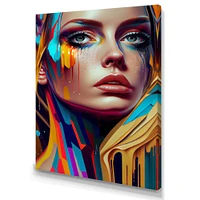 Vibrant Creative Woman Portrait VI Wall Art