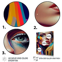 Vibrant Creative Woman Portrait VI Wall Art