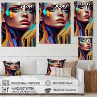Vibrant Creative Woman Portrait VI Wall Art