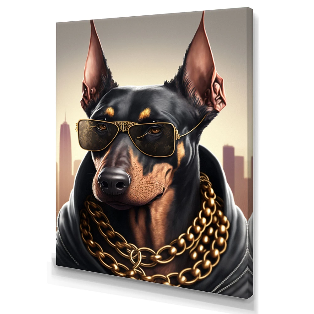 Doberman Gangster NYC I Wall Art