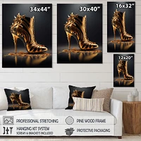 Golden Mechanic High Heel Wall Art