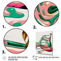 Pink And Green Art Deco Army Shoes Wall