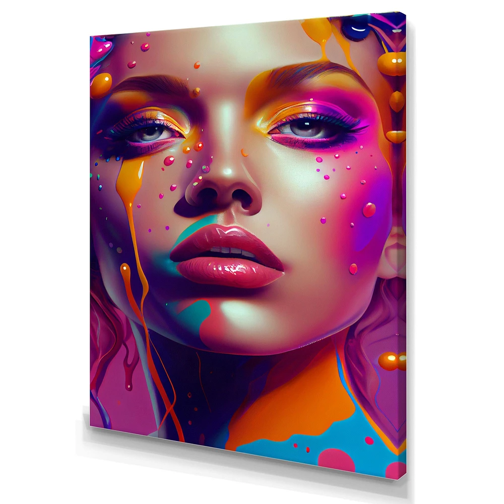 Liquid Ink Woman Portrait I Wall Art