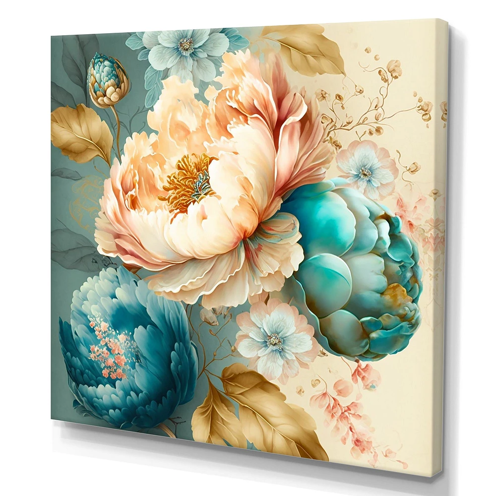 Multi-Color Blooming Flowers V Wall Art