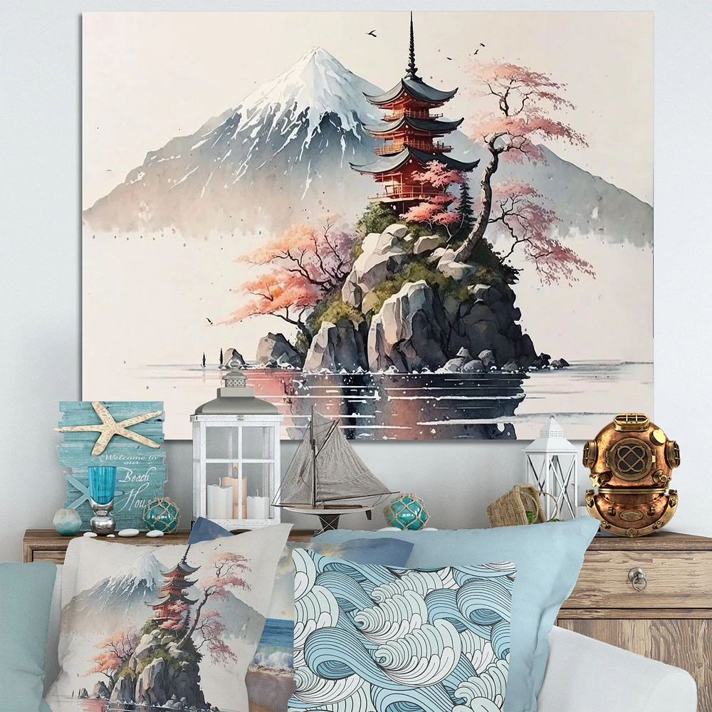 Japanese Landscape Watercolor I Wall Art