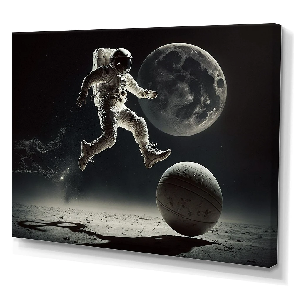 Soccer On The Moon Wall Art