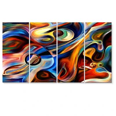 Music and Rhythm 4 panelCanvas Art Print