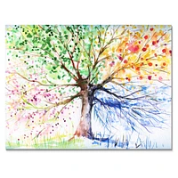 Four Seasons Tree  Canvas Art Print