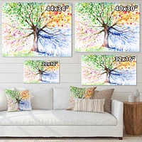 Four Seasons Tree  Canvas Art Print