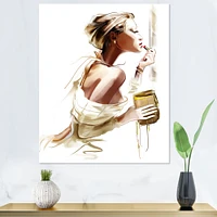 Fashion Woman  Canvas Wall Art Print