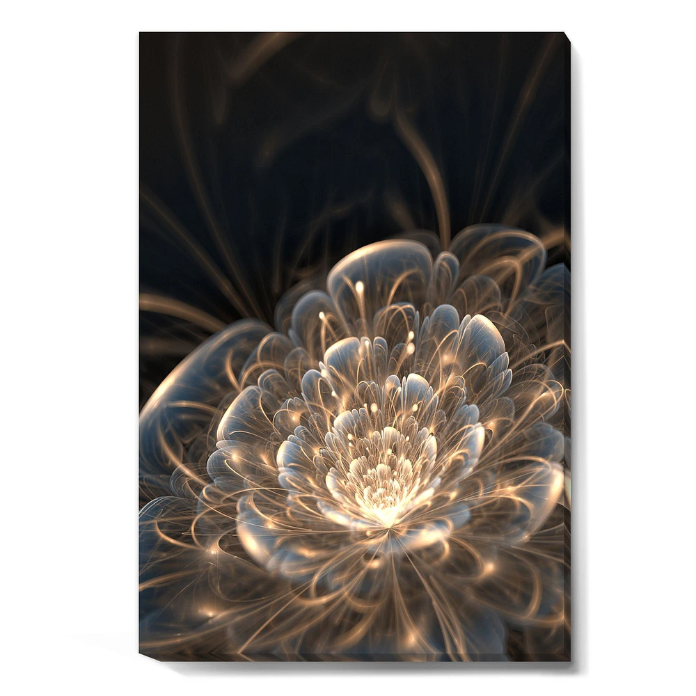 Toile imprimée « Fractal Flower with Golden Rays »