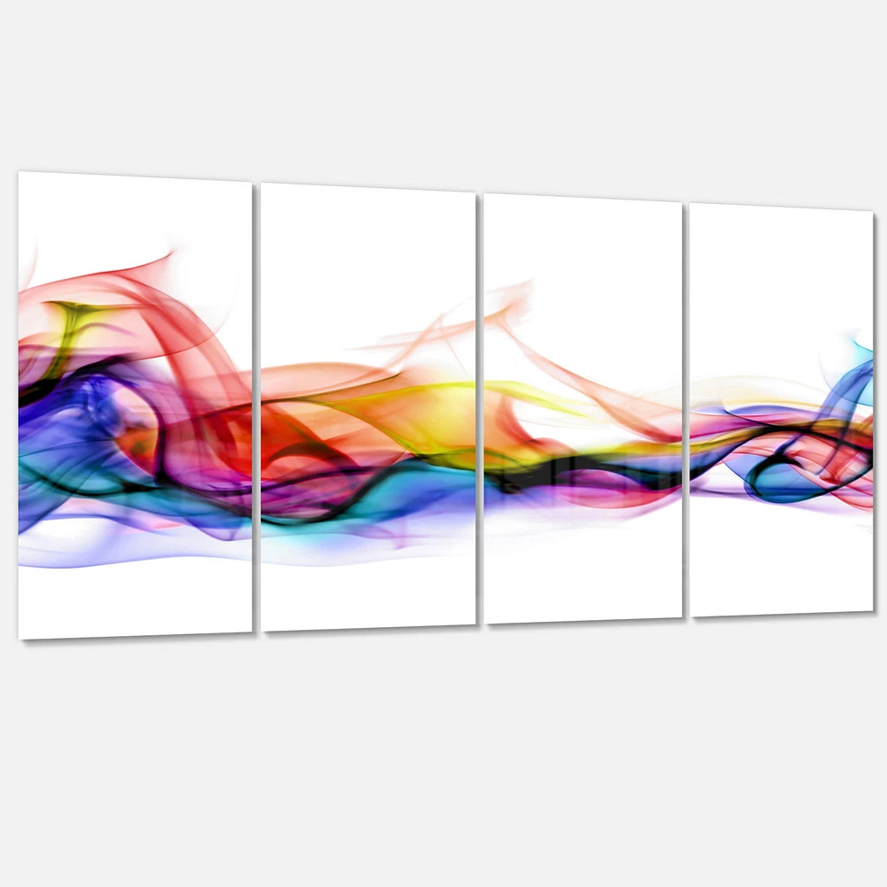 Abstract Smoke Canvas Wall Art - 4 Panels