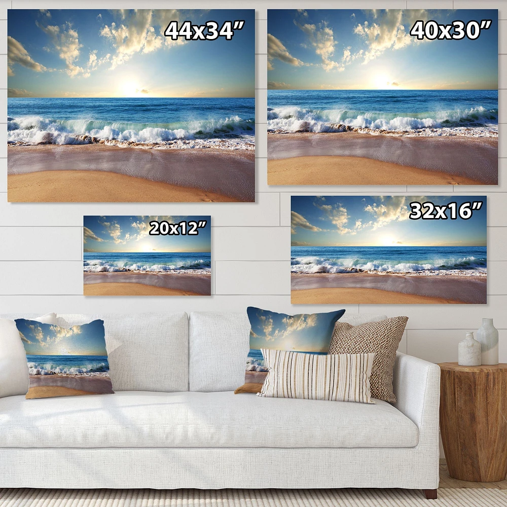 Sea Sunset  Canvas Art Print