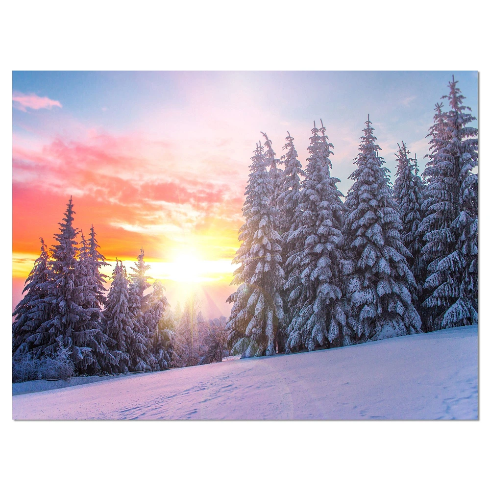 Toile « Winter Sunset Bulgaria