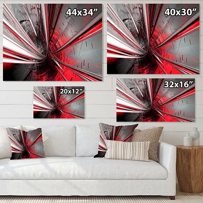 Fractal 3D Deep into Middle  Art Canvas Print