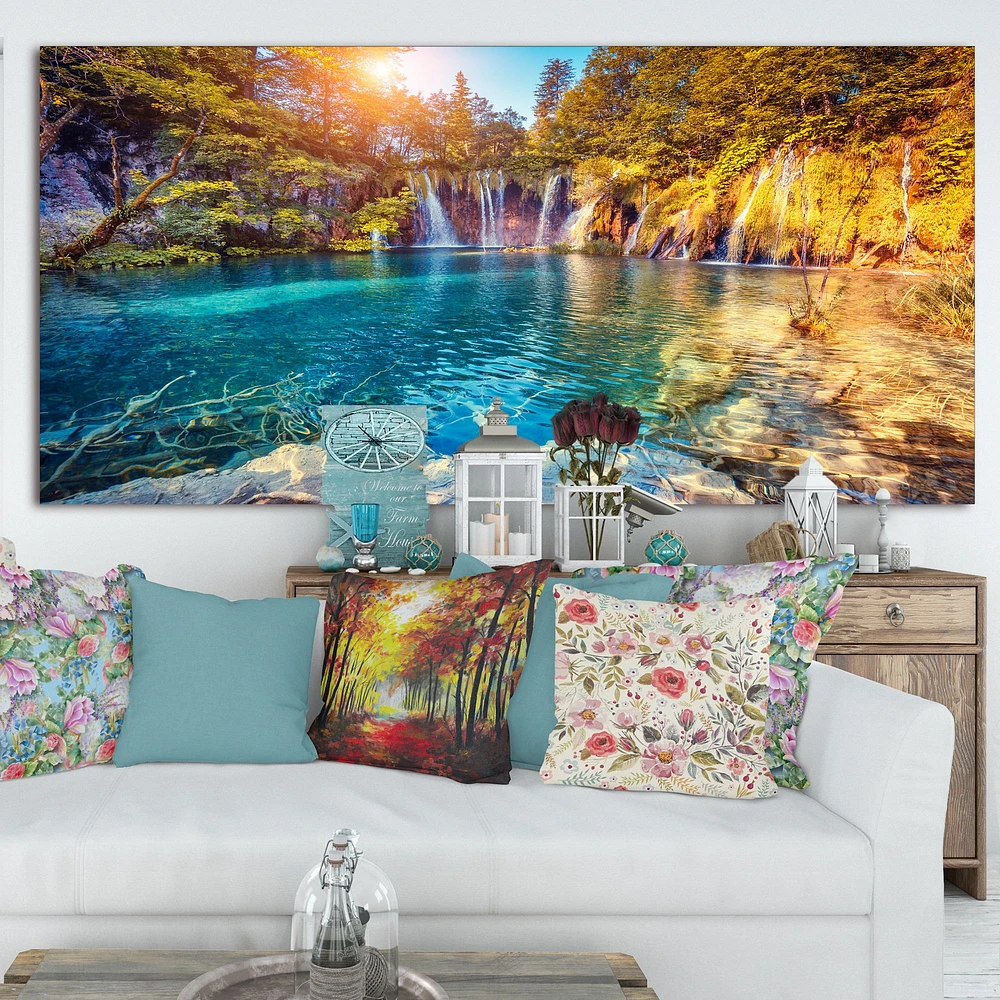 Turquoise Water and Sunny Beams Canvas Print