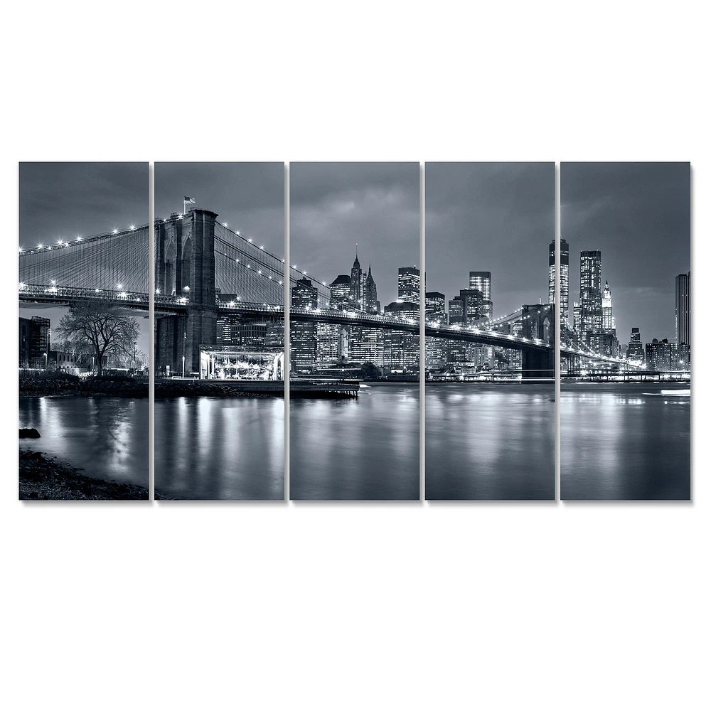 Panorama New York City at Night  Canvas Print