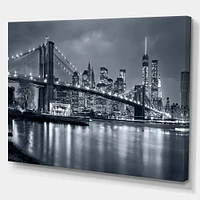 Panorama New York City at Night  Canvas Print