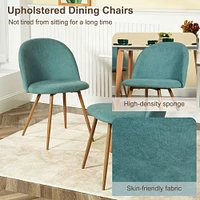 Maison Classique Set of Modern Aqua Upholstered Dining Chairs