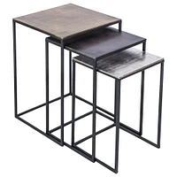 Table Threefold en aluminium marron