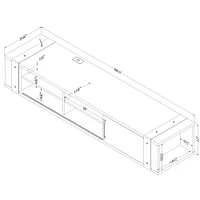 Munich Wall Mounted Media Console in Seaside Pine by South Shore Furniture