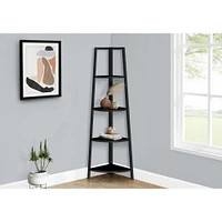 Rachelle 4-Tier Black Corner Shelf