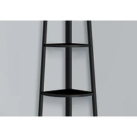 Rachelle 4-Tier Black Corner Shelf