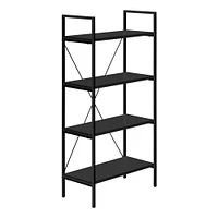 Risen 4-Tier Bookcase -  Black