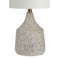 Lampe de table Longmore en terrazzo beige avec taches