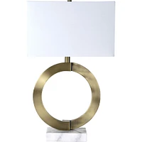 Lampe de table Skylar en fer blanc