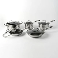 Starfrit The Rock Stainless Steel Cookware Set, 10 Pieces