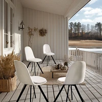 Ensemble de 4 chaises de salle à manger pivotantes par Maison Classique - Beige