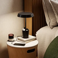 Lampe de table avec tasse de rangement - Noir