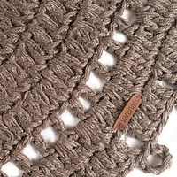 100% Cotton Round Rug - Grey