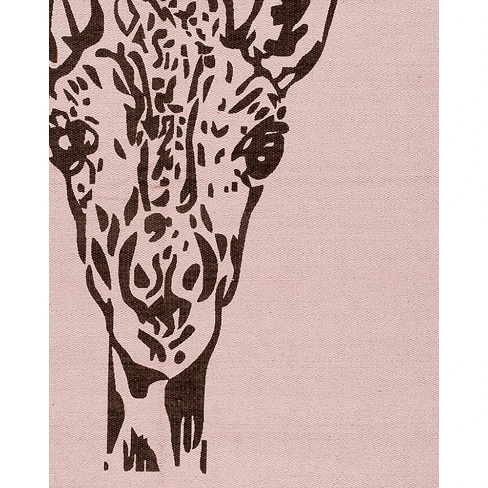 100% Cotton Giraffe Rug - Pink