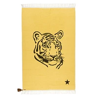 100% Cotton Tiger Rug - Yellow