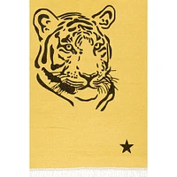 100% Cotton Tiger Rug - Yellow